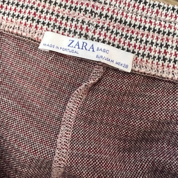 Zara - Drawstring Waist Checkered Plaid Trousers - Picture 7 of 7